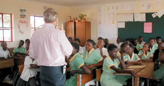 Michael teaching Life Skills at school